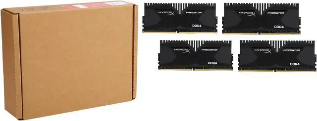 Alt view image 3 of 3 - HyperX 32GB (4 x 8GB) DDR4 2400 (PC4 19200) Desktop Memory Model HX424C12PBK4/32