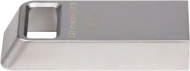 Alt view image 3 of 5 - Kingston 32GB DTMicro USB 3.1/3.0 Type-A Metal Ultra-Compact Flash Drive (DTMC3/32GB)