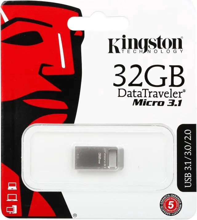 Alt view image 5 of 5 - Kingston 32GB DTMicro USB 3.1/3.0 Type-A Metal Ultra-Compact Flash Drive (DTMC3/32GB)