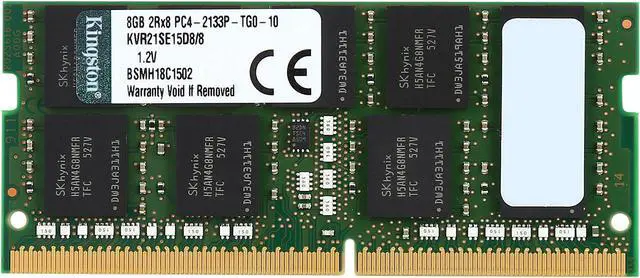 Main image of Kingston 8GB ECC Unbuffered DDR4 2133 (PC4 17000) Memory Model KVR21SE15D8/8