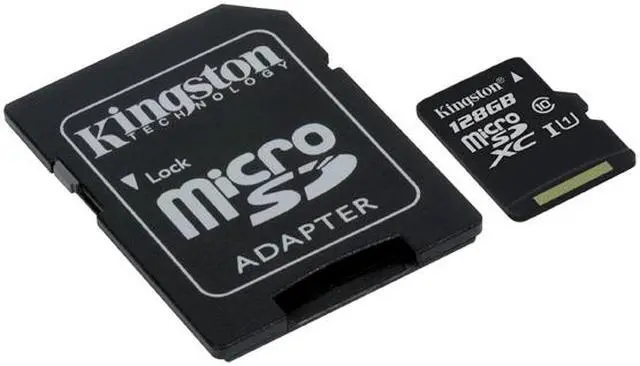 Alt view image 3 of 4 - Kingston 128GB MicroSDXC UHS-I/U1 Class 10 Memory Card with Adapter (SDC10G2/128GB)