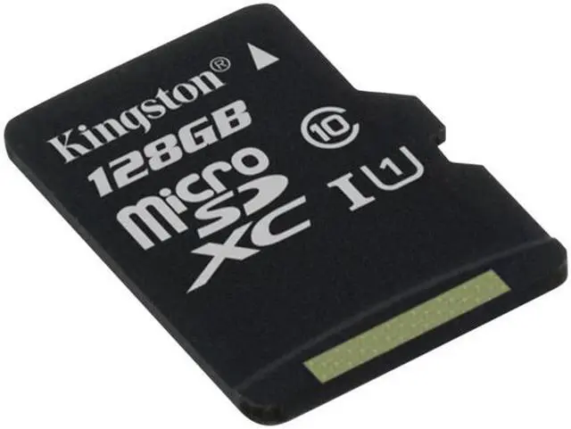 Alt view image 2 of 4 - Kingston 128GB MicroSDXC UHS-I/U1 Class 10 Memory Card with Adapter (SDC10G2/128GB)