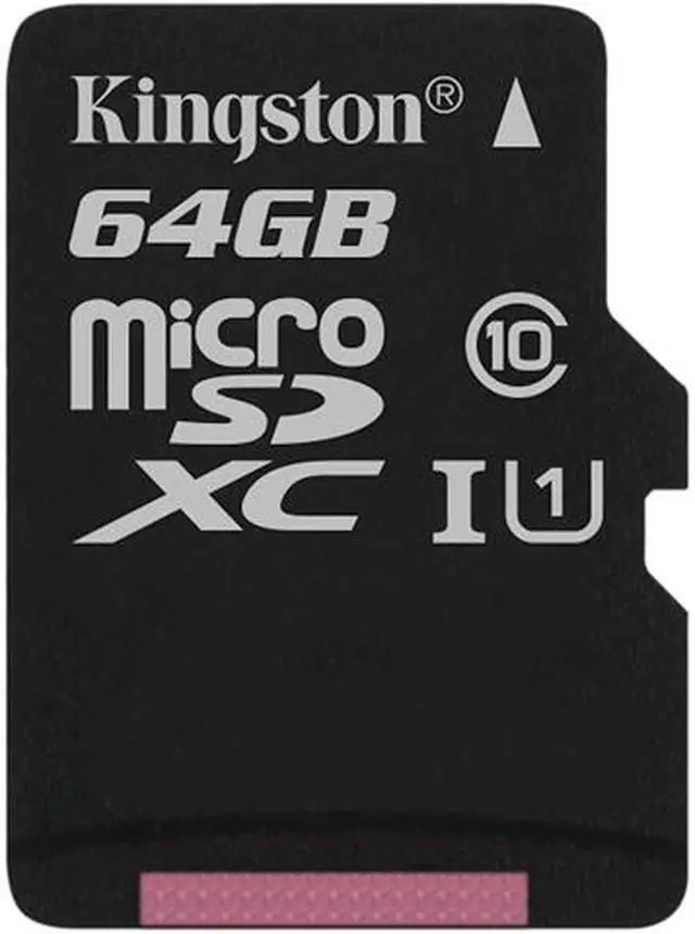 Main image of Kingston 64GB MicroSDXC UHS-I/U1 Class 10 Memory Card (SDC10G2/64GBSP)