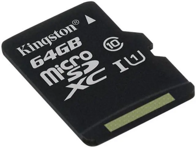 Alt view image 2 of 3 - Kingston 64GB MicroSDXC UHS-I/U1 Class 10 Memory Card (SDC10G2/64GBSP)