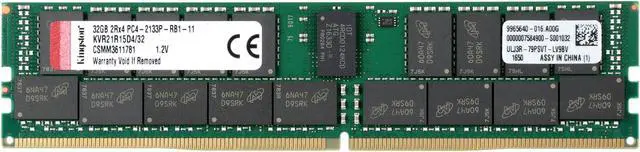 Main image of Kingston ValueRAM 32GB ECC Registered DDR4 2133 (PC4 17000) Server Memory Model KVR21R15D4/32