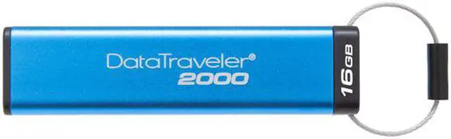 Alt view image 2 of 5 - Kingston DataTraveler 2000 16GB Keypad USB Flash Drive 256-bit AES in XTS Mode DT2000/16GB