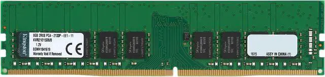 Main image of Kingston ValueRAM 8GB ECC Unbuffered DDR4 2133 (PC4 17000) Server Memory Model KVR21E15D8/8