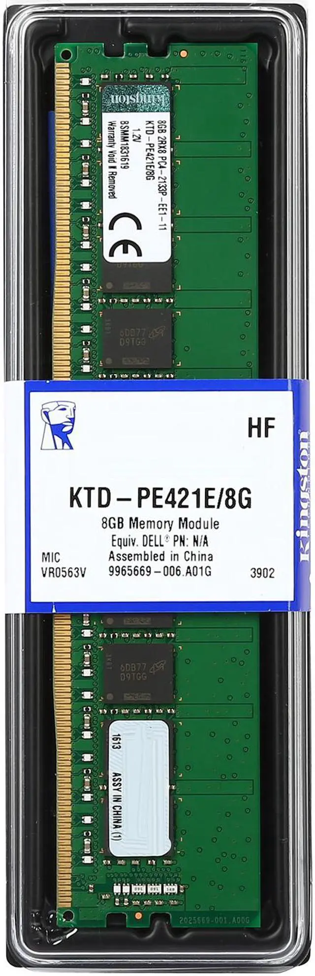 Alt view image 2 of 2 - Kingston 8GB 288-Pin DDR4 SDRAM ECC DDR4 2133 (PC4 17000) System Specific Memory Model KTD-PE421E/8G