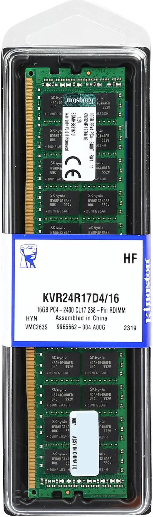 Alt view image 2 of 2 - Kingston Value 16GB ECC Registered DDR4 2400 (PC4 19200) Server Memory Model KVR24R17D4/16