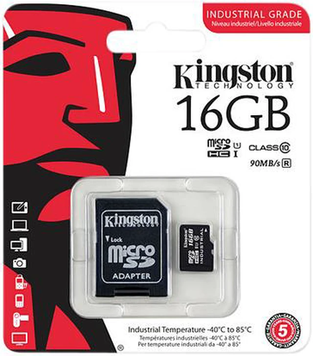 Alt view image 3 of 3 - Kingston 16GB MicroSDHC UHS-I/U1 Class 10 Memory Card with Adapter (SDCIT/16GB)