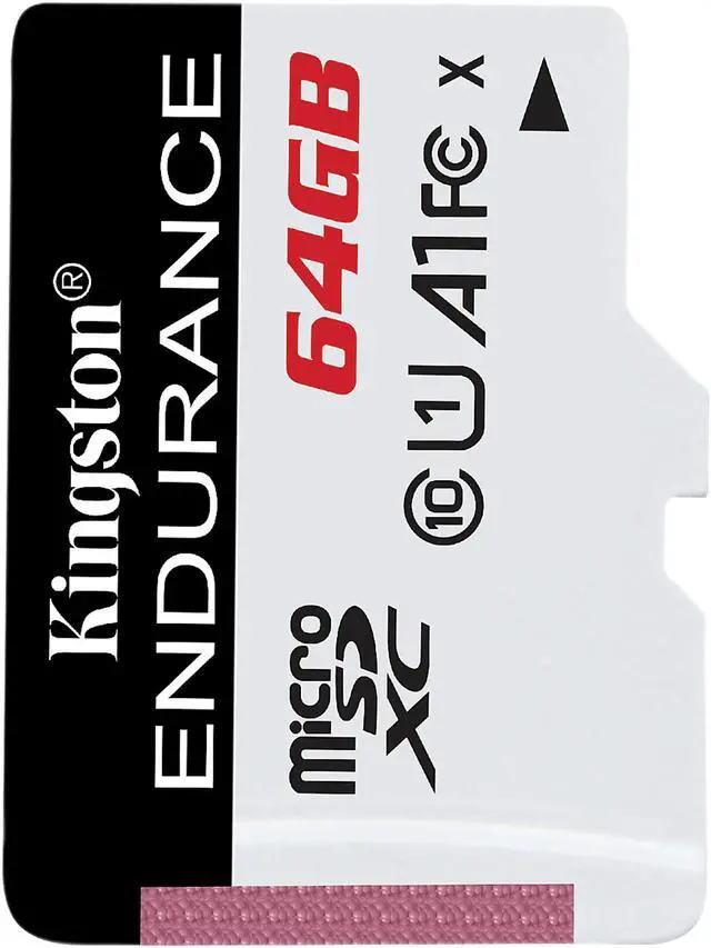 Alt view image 2 of 3 - Kingston High Endurance 64GB microSDXC Flash Memory 95R/30W Class 10 A1 UHS-I