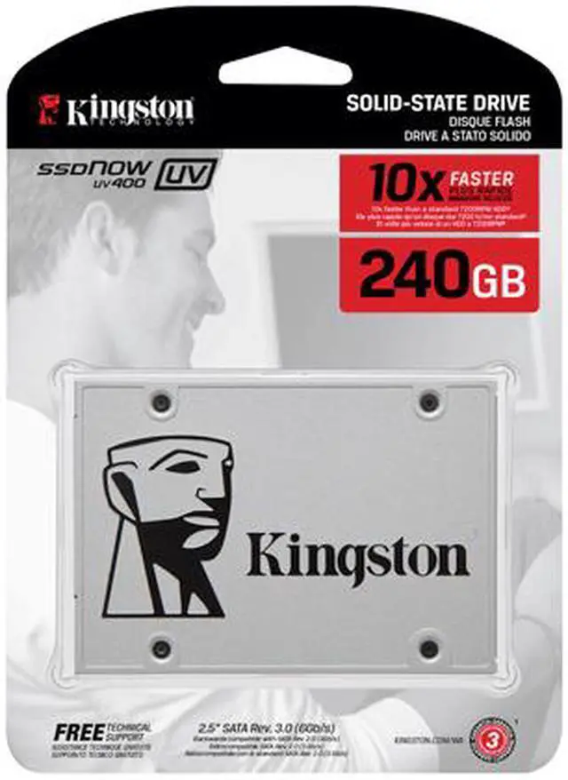 Alt view image 5 of 5 - Kingston SSDNow UV400 2.5" 240GB SATA III TLC Internal Solid State Drive (SSD) SUV400S37/240G