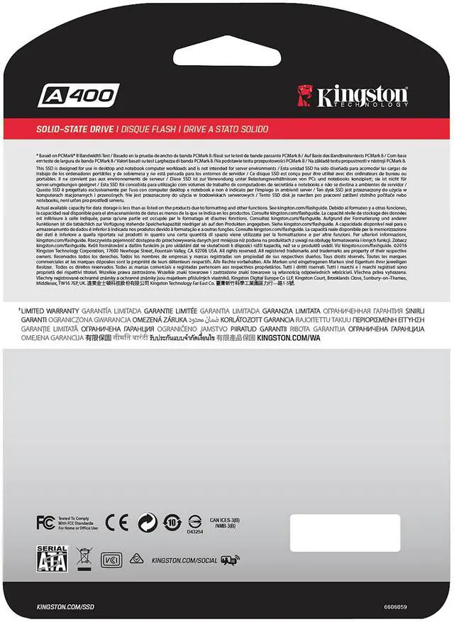 Alt view image 5 of 5 - Kingston A400 240GB SATA 3 2.5" Internal SSD SA400S37/240G - HDD Replacement for Increase Performance