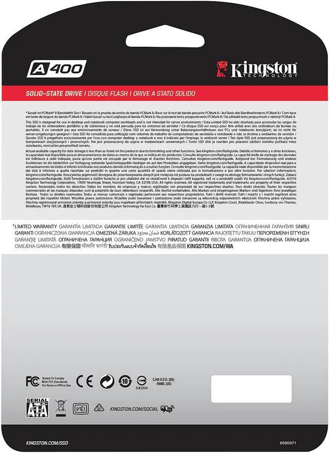Alt view image 5 of 5 - Kingston A400 480GB SATA 3 2.5" Internal SSD SA400S37/480G - HDD Replacement for Increase Performance