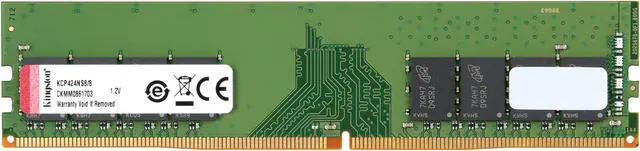 Main image of Kingston ValueRAM 8GB (1 x 8GB) DDR4 2400 RAM (Desktop Memory) DIMM (288-Pin) KCP424NS8/8