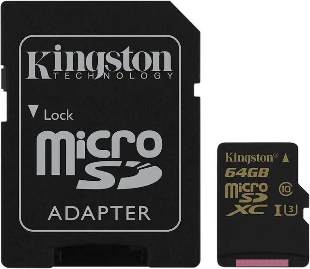 Alt view image 3 of 4 - Kingston 64GB MicroSDXC UHS-I/U3 Class 10 Memory Card with Adapter, Speed Up to 90MB/s (SDCG/64GB)
