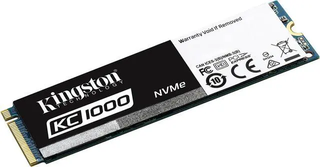 Alt view image 2 of 4 - Kingston KC1000 M.2 2280 960GB NVMe PCIe Gen 3.0 x4 Lanes MLC Internal Solid State Drive (SSD) SKC1000/960G