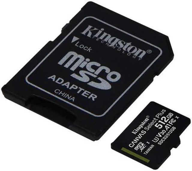 Alt view image 2 of 7 - Kingston Canvas Select Plus 512GB microSDXC Flash Card w/ Adapter Model SDCS2/512GBCR