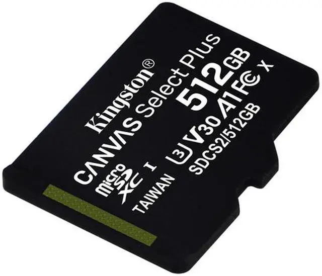 Alt view image 4 of 7 - Kingston Canvas Select Plus 512GB microSDXC Flash Card w/ Adapter Model SDCS2/512GBCR