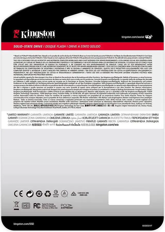 Alt view image 4 of 5 - Kingston 250GB NV1 M.2 2280 NVMe SSD SNVS/250G