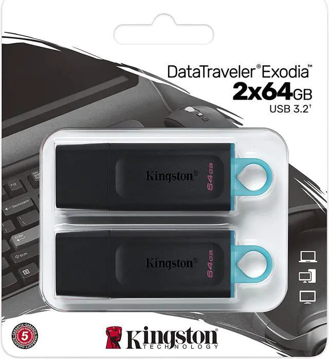 Alt view image 2 of 2 - Kingston DataTraveler Exodia 64GB USB Flash Drive - 2 Pack (Canada Retail) Model DTX/64GB-2PCR