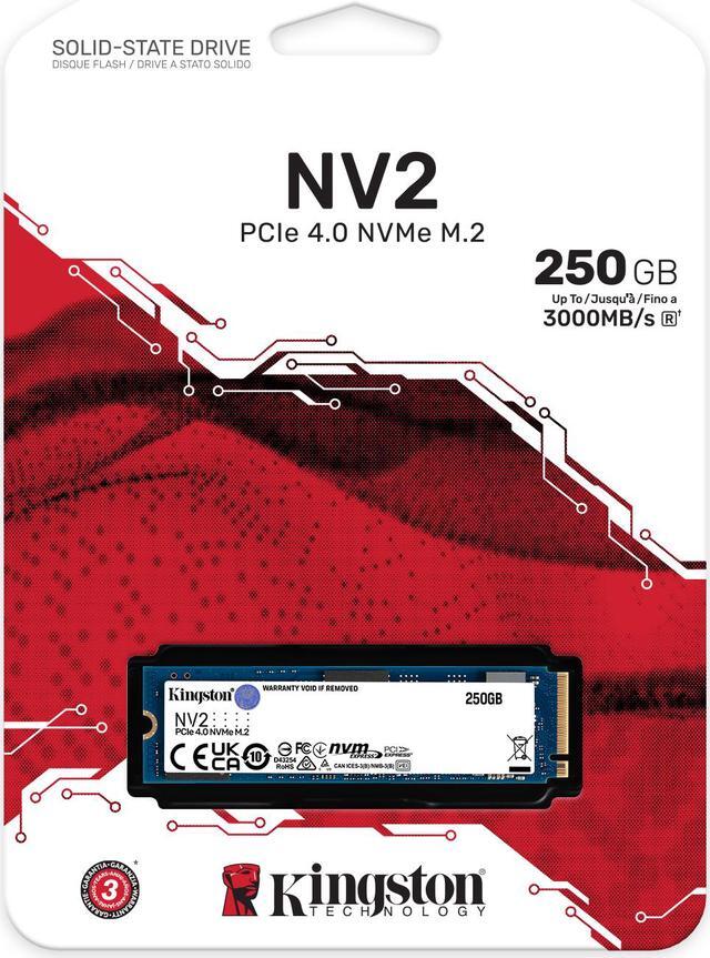 Alt view image 6 of 5 - Kingston NV2 250G M.2 2280 NVMe PCIe Internal SSD Up to 3000 MB/s SNV2S/250G