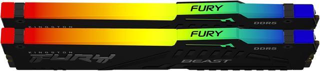 Alt view image 2 of 3 - Kingston FURY Beast 32GB (2 x 16GB) 288-Pin PC RAM DDR5 6000 (PC5 48000) Memory (Desktop Memory) Model KF560C30BBEAK2-32