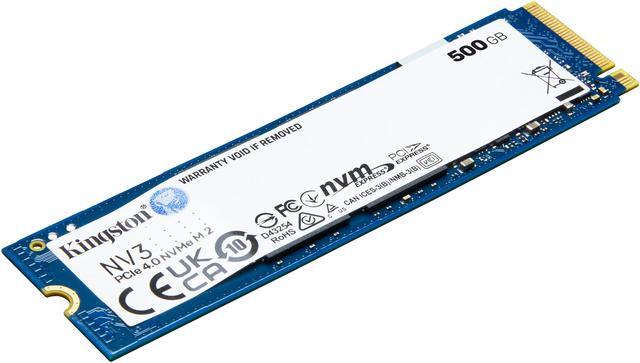Alt view image 2 of 2 - Kingston NV3 M.2 2280 500GB PCIe 4.0 x4 NVMe Internal Solid State Drive (SSD) SNV3S/500G up to Up to 6000 MB/s