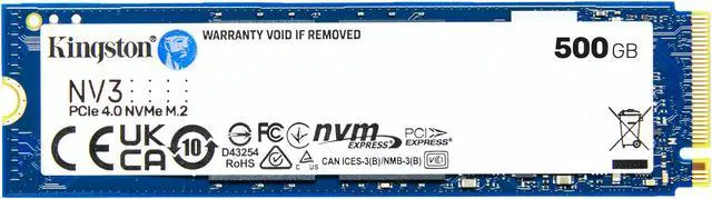 Kingston NV3 500GB SSD PCIe 4.0 x2 セット NV3 PCIe 4.0 NVMe SSD 500GB – 4TB - Kingston Technology