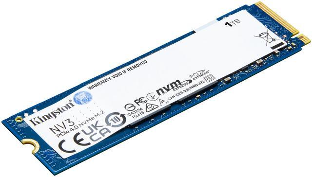 Alt view image 2 of 2 - Kingston NV3 M.2 2280 1TB PCIe 4.0 x4 NVMe Internal Solid State Drive (SSD) SNV3S/1000G  Up to 6000 MB/s