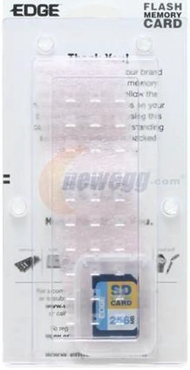 Alt view image 3 of 3 - EDGE Tech 256MB Secure Digital (SD) Flash Media Model PE189402