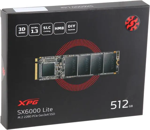 Alt view image 8 of 8 - XPG SX6000 Lite M.2 2280 512GB PCI-Express 3.0 x4 3D NAND Internal Solid State Drive (SSD) ASX6000LNP-512GT-C