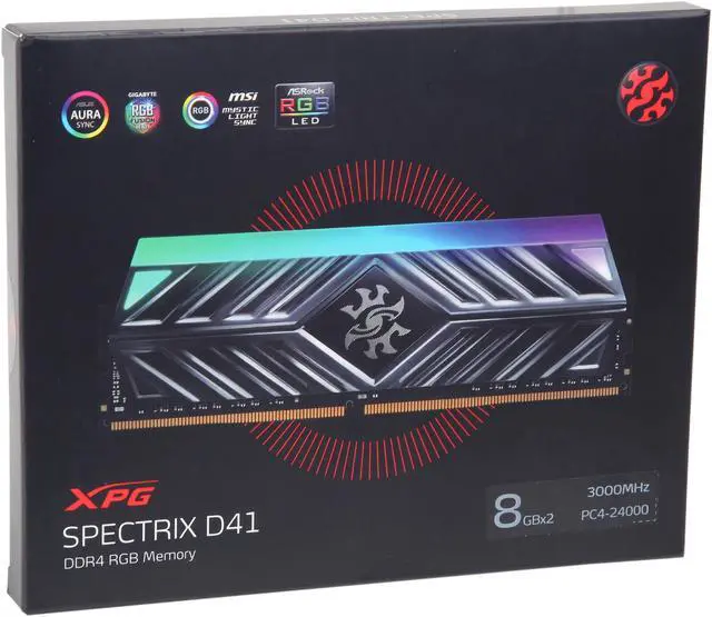 Alt view image 4 of 4 - XPG SPECTRIX D41 16GB (2 x 8GB) DDR4 3000 (PC4 24000) Desktop Memory Model AX4U300038G16A-DT41