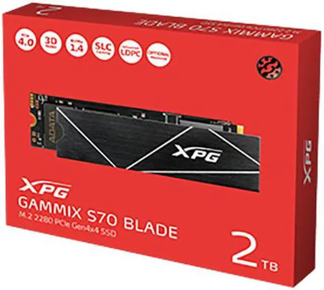 Alt view image 5 of 5 - XPG GAMMIX S70 Blade M.2 2280 2TB PCI-Express 4.0 x4, NVMe 1.4 3D NAND Internal Solid State Drive (SSD) AGAMMIXS70B-2T-CS