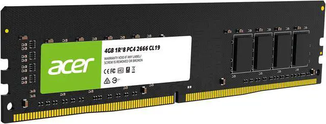Alt view image 5 of 6 - Acer UD100 4GB 288-Pin PC RAM DDR4 2666 Desktop Memory Model BL.9BWWA.219