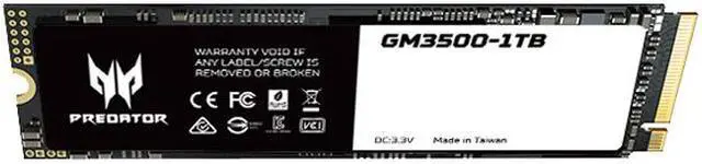 Alt view image 3 of 5 - Predator GM3500 M.2 1TB PCI-Express 3.0 x4 Internal Solid State Drive (SSD) BL.9BWWR.102
