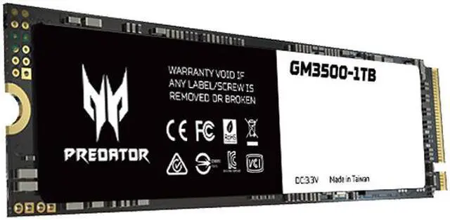 Alt view image 4 of 5 - Predator GM3500 M.2 1TB PCI-Express 3.0 x4 Internal Solid State Drive (SSD) BL.9BWWR.102