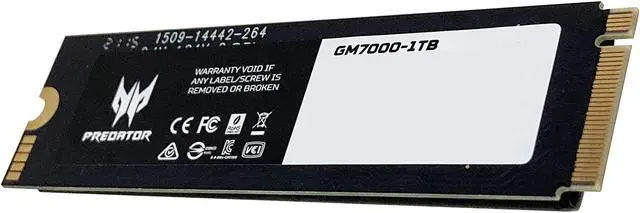 Alt view image 2 of 17 - Predator GM7000 M.2 1TB PCI-Express 4.0 x4 Internal Solid State Drive (SSD) BL.9BWWR.105