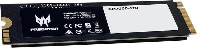 Alt view image 3 of 17 - Predator GM7000 M.2 1TB PCI-Express 4.0 x4 Internal Solid State Drive (SSD) BL.9BWWR.105