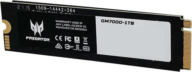 Alt view image 4 of 17 - Predator GM7000 M.2 1TB PCI-Express 4.0 x4 Internal Solid State Drive (SSD) BL.9BWWR.105