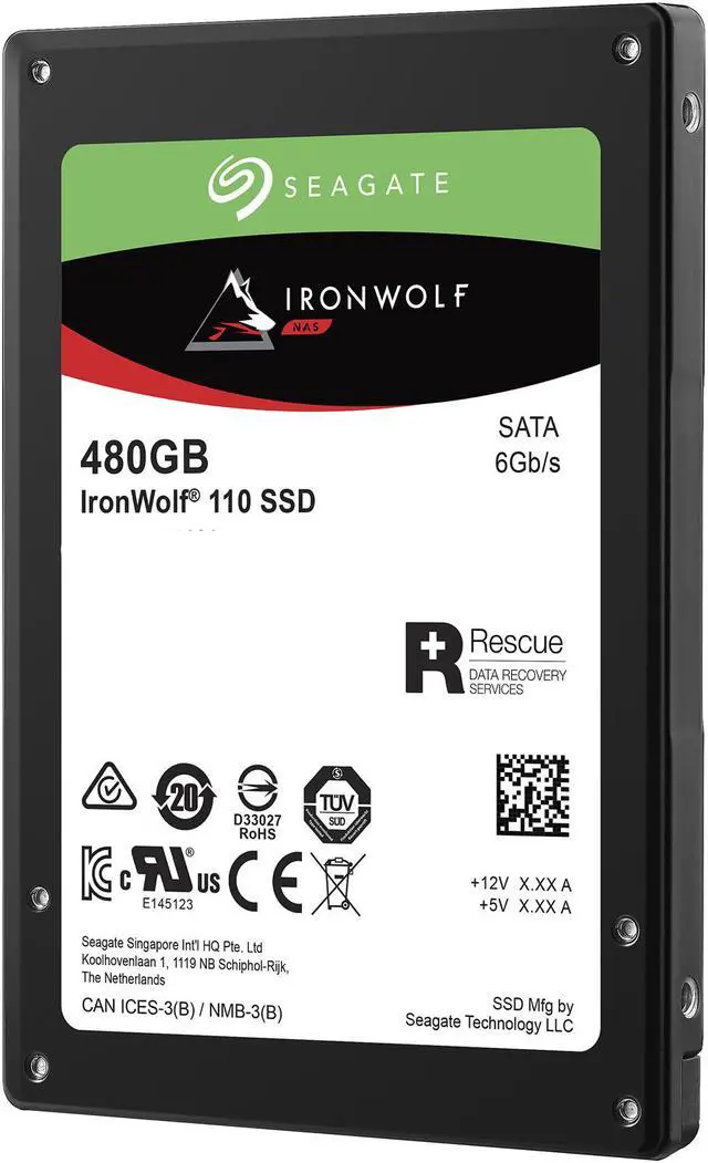 Alt view image 2 of 2 - Seagate IronWolf 110 2.5" 480GB SATA III 3D TLC Internal Solid State Drive (SSD) ZA480NM10011