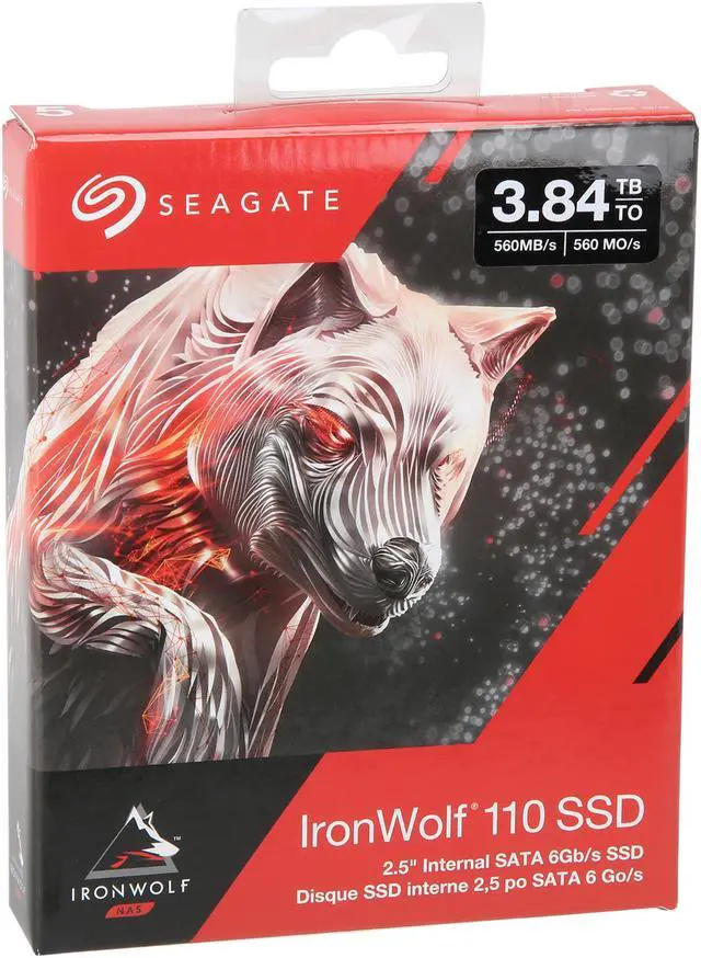 Alt view image 3 of 3 - Seagate IronWolf 110 ZA3840NM10011 2.5" SATA III 3D TLC Solid State Drive for NAS