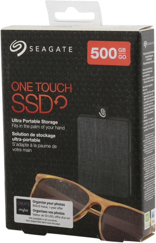 Alt view image 19 of 19 - Seagate One Touch SSD 500GB USB 3.0 External / Portable Solid State Drive for PC Laptop and Mac - Black (STJE500400)