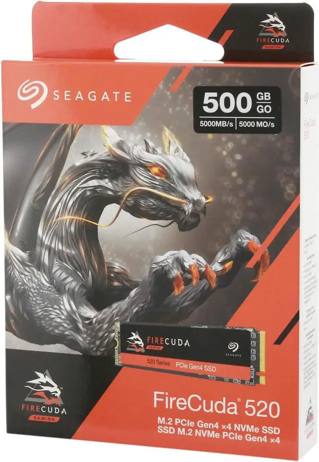 Alt view image 5 of 5 - Seagate Firecuda 520 500GB Performance Internal Solid State Drive SSD PCIe Gen4 X4 NVMe 1.3 for Gaming PC Gaming Laptop Desktop - 3-year Rescue Service (ZP500GM3A002)