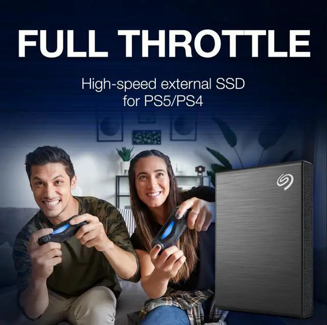 Alt view image 6 of 7 - Seagate Game Drive 500GB External Solid State Drive, for PS4 and PS5- Black (STKG500406)