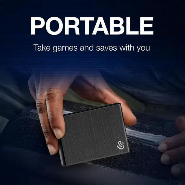 Alt view image 5 of 7 - Seagate Game Drive 500GB External Solid State Drive, for PS4 and PS5- Black (STKG500406)
