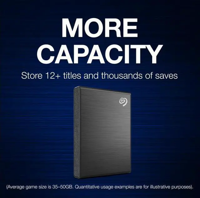 Alt view image 4 of 7 - Seagate Game Drive 500GB External Solid State Drive, for PS4 and PS5- Black (STKG500406)