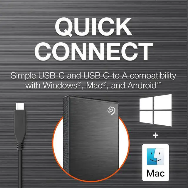 Alt view image 18 of 18 - Seagate One Touch SSD 1TB External SSD Portable - Black, Speeds up to 1030MB/s, with Android App, 1yr Mylio Create, 4mo Adobe Creative Cloud Photography Plan and Rescue Services (STKG1000400)