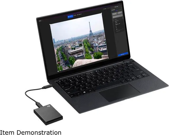 Alt view image 10 of 18 - Seagate One Touch SSD 1TB External SSD Portable - Black, Speeds up to 1030MB/s, with Android App, 1yr Mylio Create, 4mo Adobe Creative Cloud Photography Plan and Rescue Services (STKG1000400)