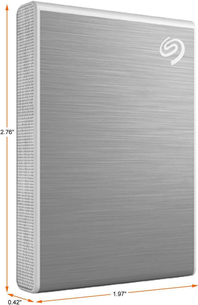 Seagate One Touch SSD 500GB External SSD Portable - Silver, Speeds